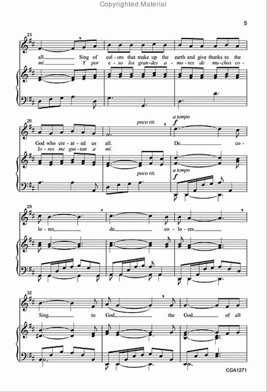 Sing of Colors 2-Part scores gallery preview page 4