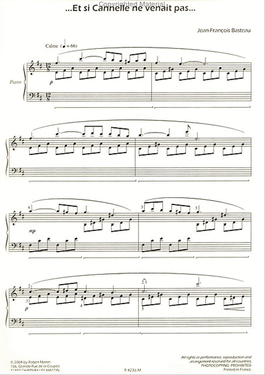 Et si cannelle ne venait pas… Piano Solo scores gallery preview page 2