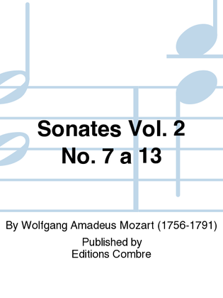 Book cover for Sonates - Volume 2 No. 7 a 13