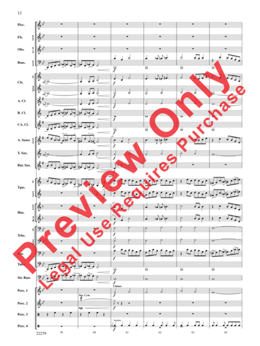 Bayou Breakdown Concert Band scores gallery preview page 13