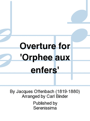 Book cover for Overture for 'Orphee aux enfers'