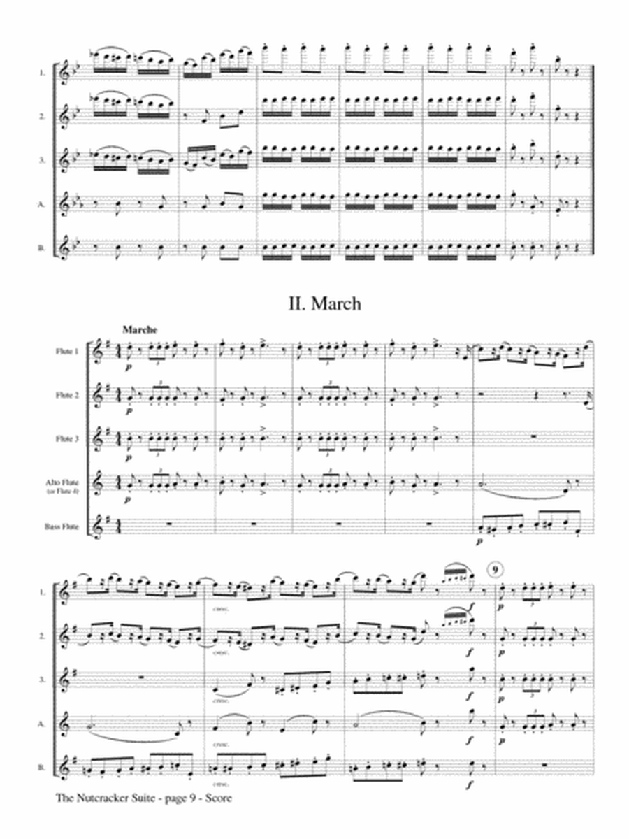 The Nutcracker Suite (Score ONLY) for Flute Choir