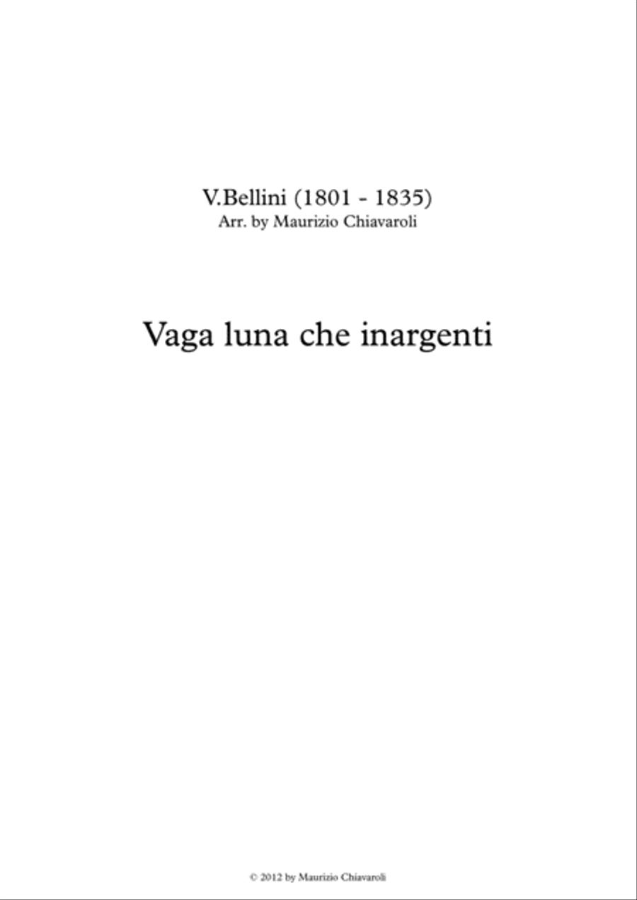 Vaga luna che inargenti String Orchestra scores gallery preview page 1