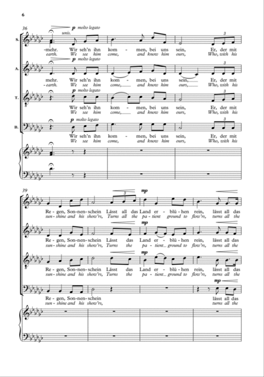Welch suss're Klange (What sweeter music) 4-Part scores gallery preview page 3