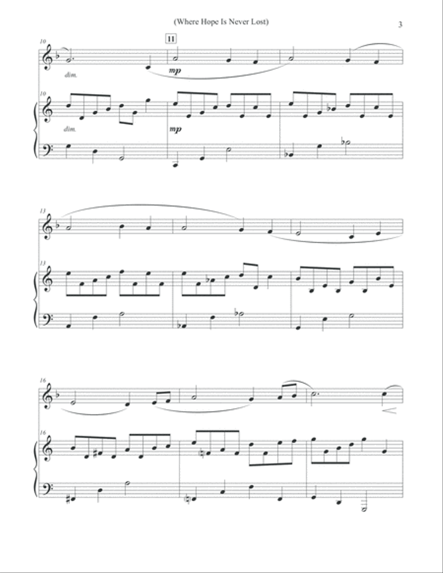 Where Hope Is Never Lost - Alto Flute & Piano Where Hope Is Never Lost - Alto Flute & Piano Flute Solo scores gallery preview page 3