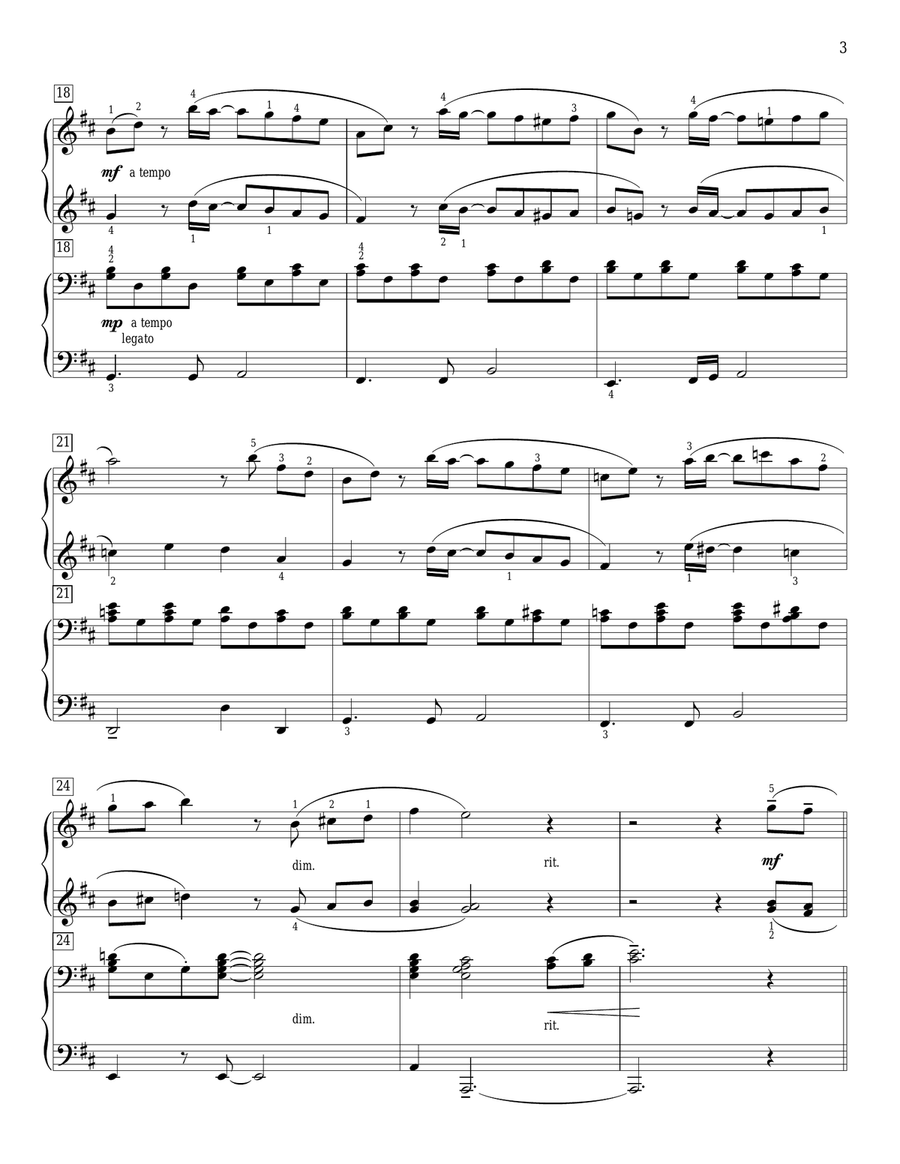 Scarlet Hearts Piano Duet scores gallery preview page 3