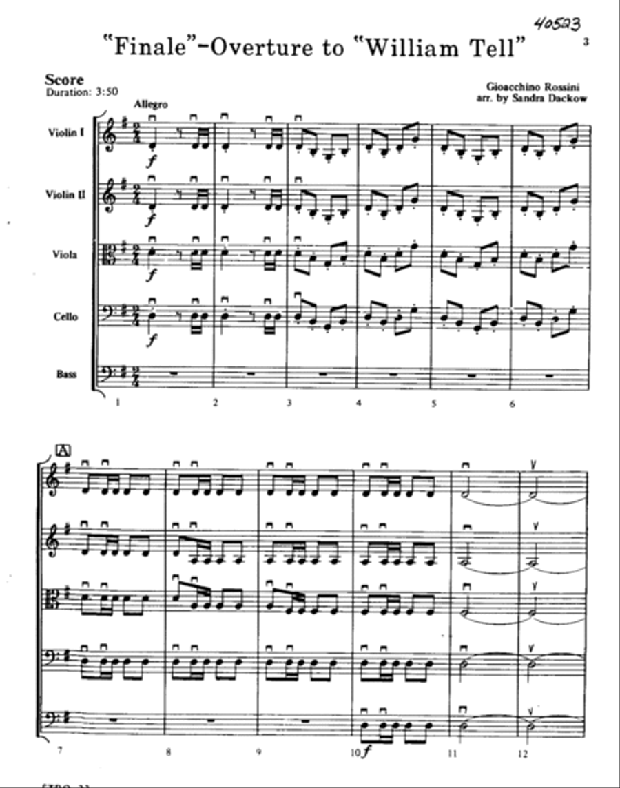 William Tell Overture, Finale