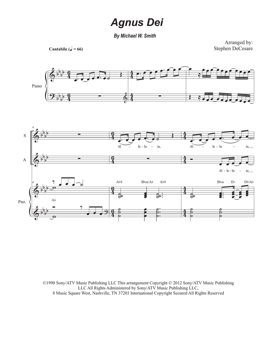Agnus Dei 3-Part scores gallery preview page 1