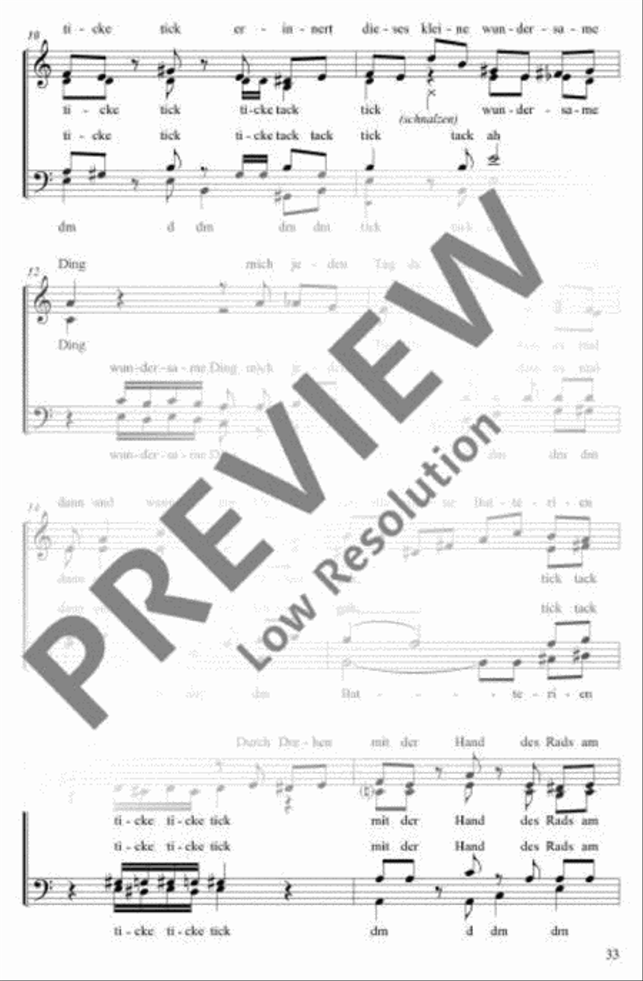 Ticke Ticke Tack Ticke Ticke Tack 4-Part scores gallery preview page 3