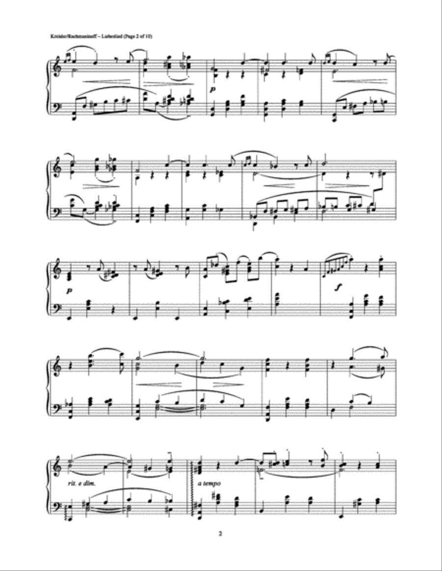 Liebeslied Liebeslied Piano Solo scores gallery preview page 2