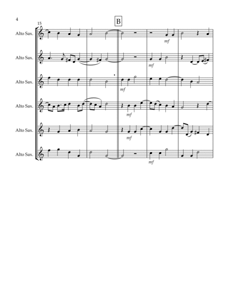 Sing Joyfully (Eb) ( Alto Saxophone Sextet)