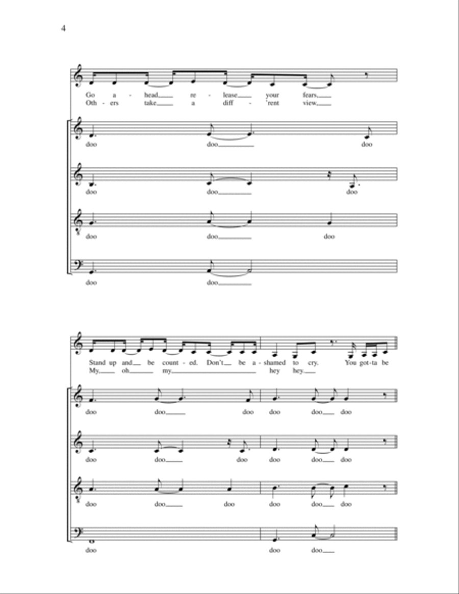 You Gotta Be You Gotta Be 4-Part scores gallery preview page 4
