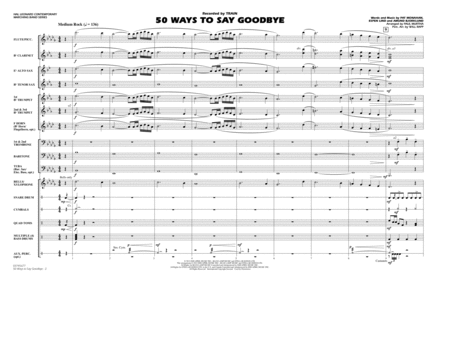50 Ways To Say Goodbye - Conductor Score (Full Score)