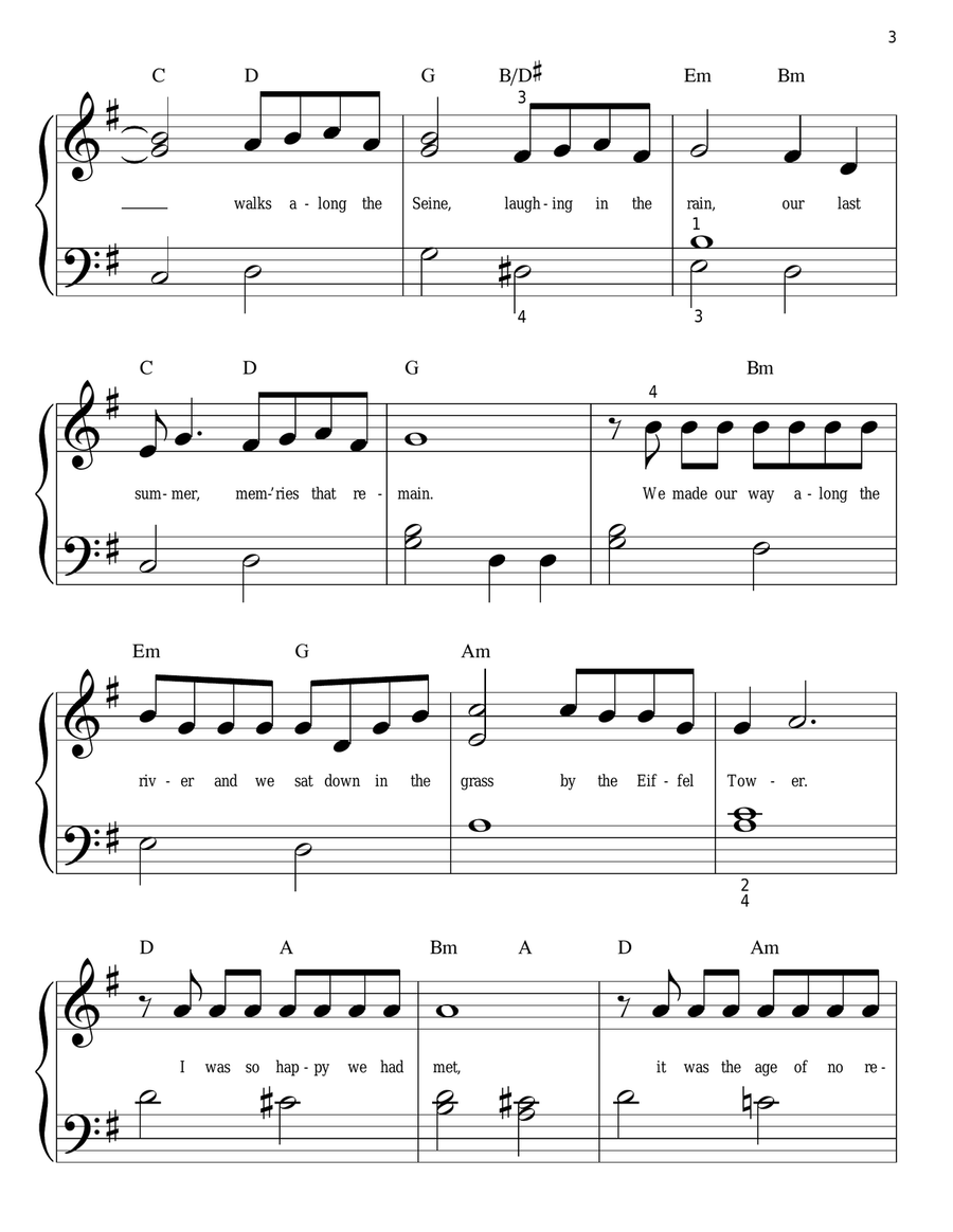 Our Last Summer Easy Piano scores gallery preview page 3