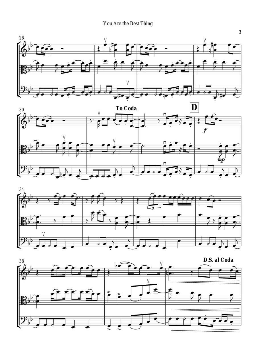 You Are The Best Thing String Trio scores gallery preview page 4