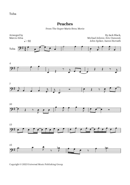 Bowser (The Super Mario Bros. Movie) - Peaches (Piano) Sheets by