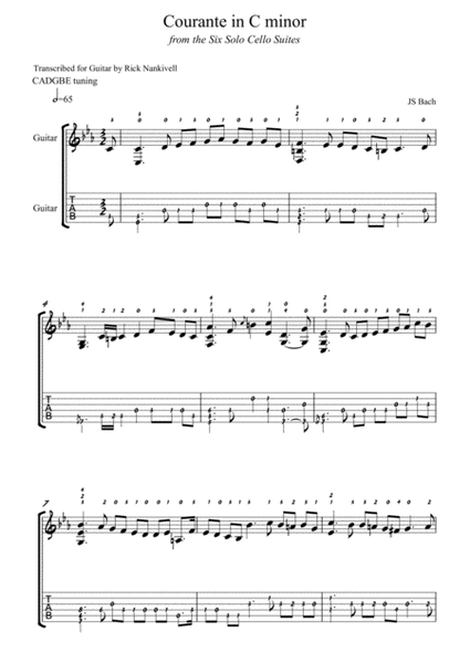 Courante in C minor BWV 1011