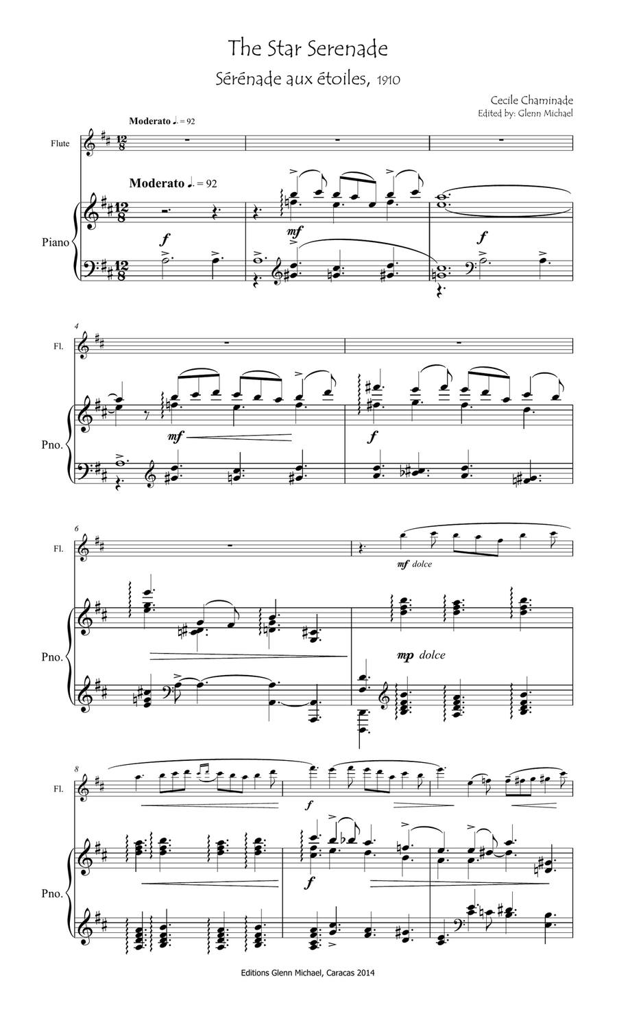 Chaminade Star Serenade for Flute & piano Flute Solo scores gallery preview page 5