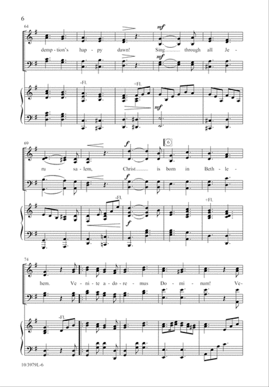 O Hear the Angel Voices 4-Part scores gallery preview page 6