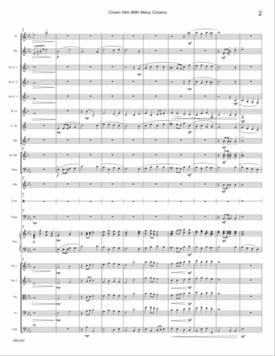 CROWN HIM WITH MANY CROWNS - CHURCH ORCHESTRA Chamber Orchestra scores gallery preview page 2