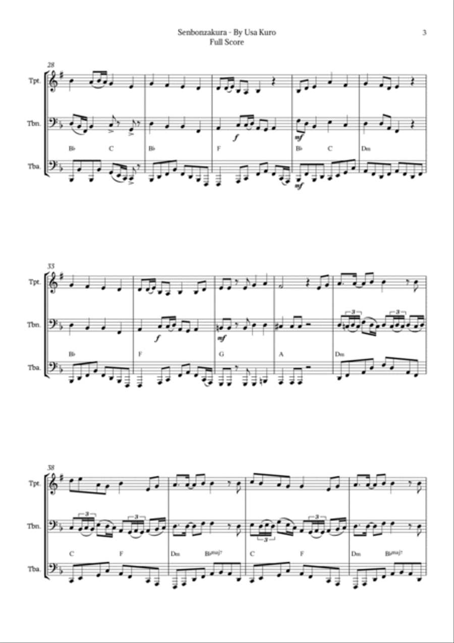 Senbonzakura Chamber Music scores gallery preview page 3