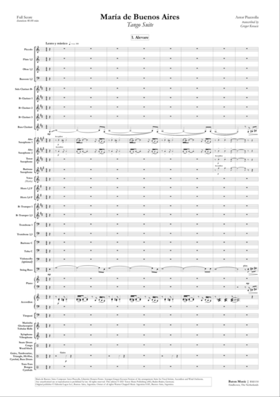 Maria de Buenos Aires Maria de Buenos Aires Concert Band scores gallery preview page 2