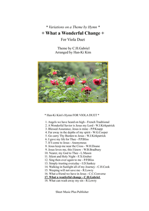 Book cover for What a wonderful change (For Viola Duet)