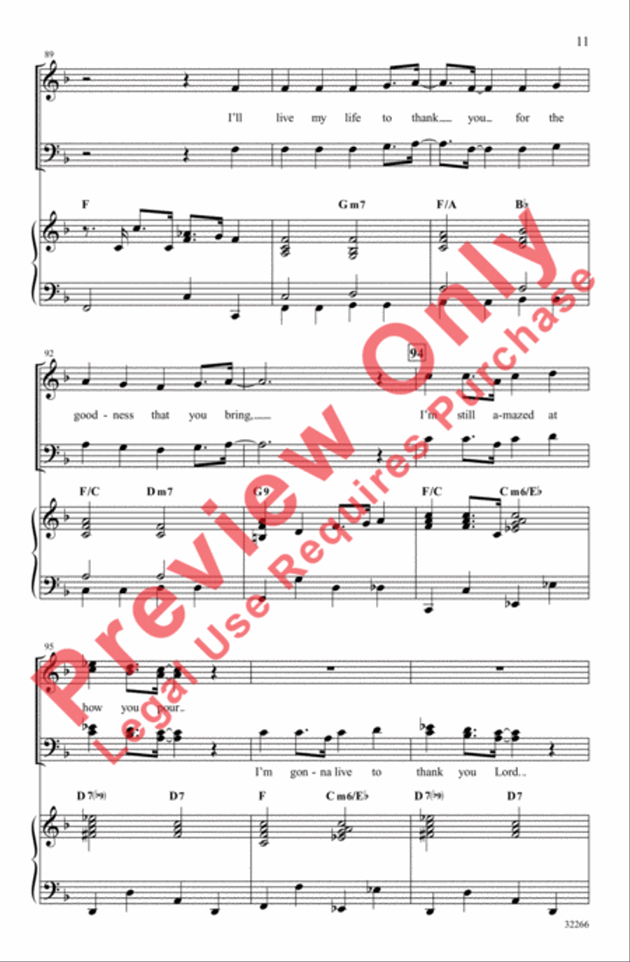Blessings Over Me Blessings Over Me 4-Part scores gallery preview page 11