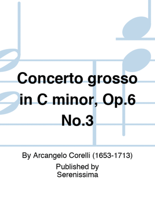 Book cover for Concerto grosso in C minor, Op.6 No.3