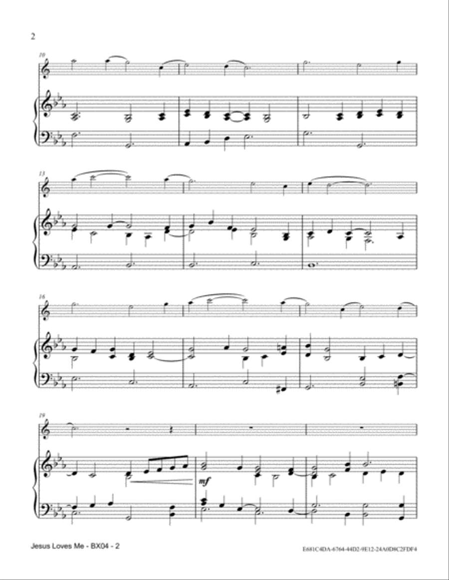 Jesus Loves Me Jesus Loves Me Baritone Saxophone scores gallery preview page 2