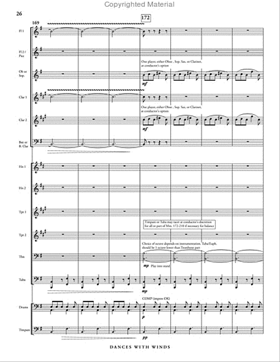 Dances with Winds Dances with Winds Concert Band scores gallery preview page 32