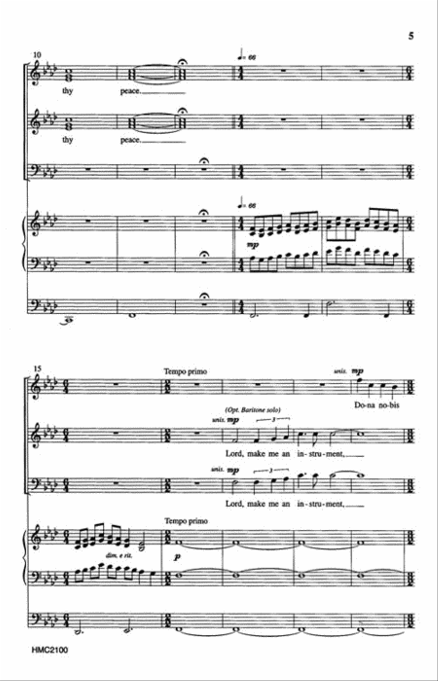 Prayer for Peace 3-Part scores gallery preview page 3