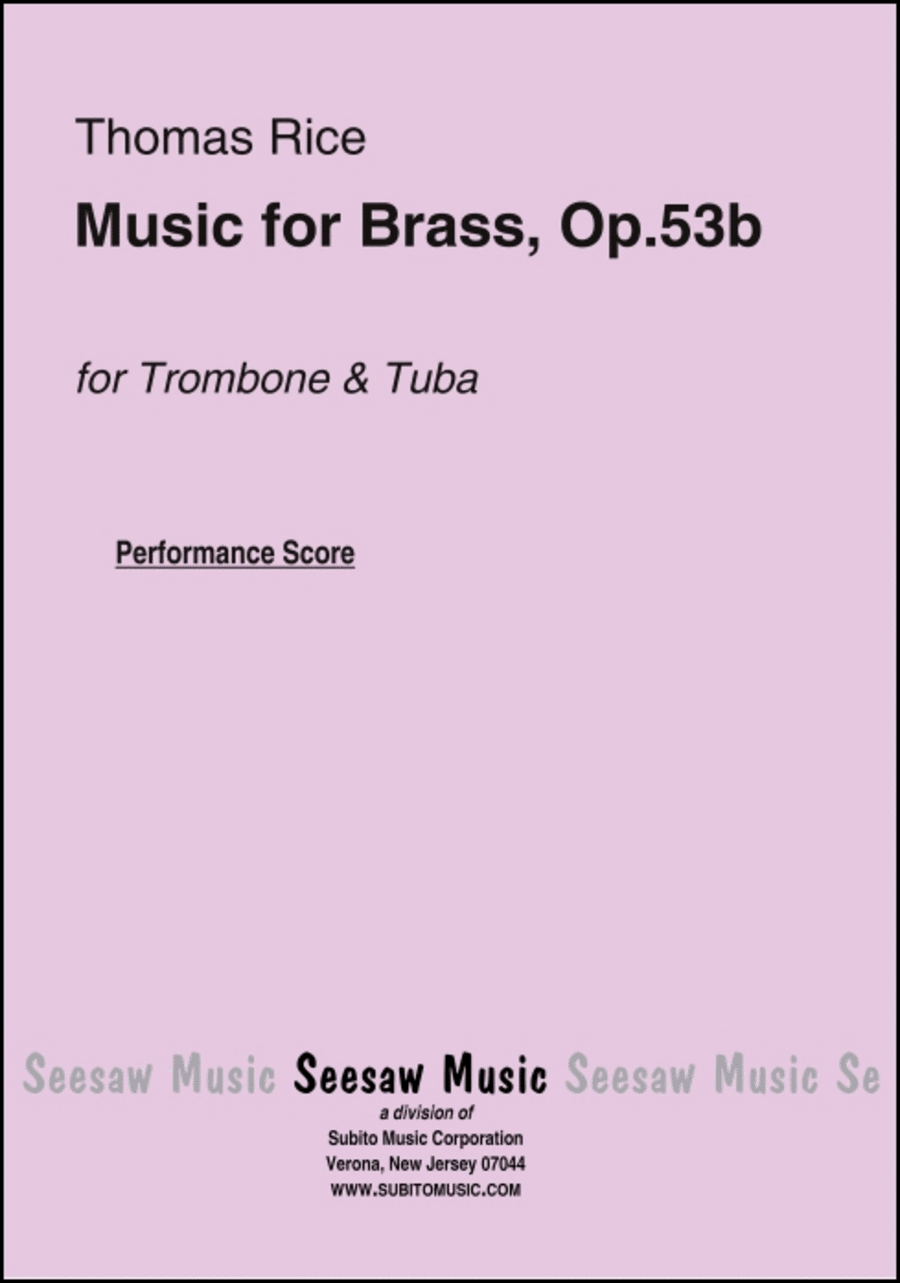 Music for Brass, Op.53b Trombone scores gallery preview page 1