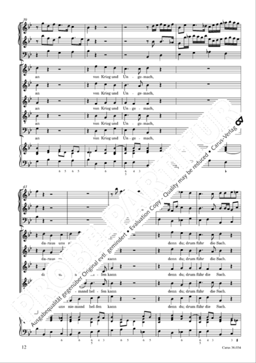 Thou Prince of peace, to thee we how (Du Friedefurst, Herr Jesu Christ) SSATB scores gallery preview page 13