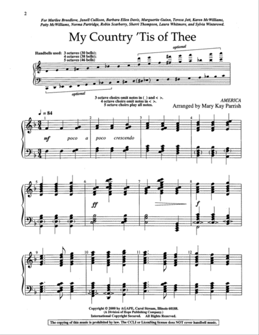 My Country 'Tis of Thee 5-Octaves scores gallery preview page 7