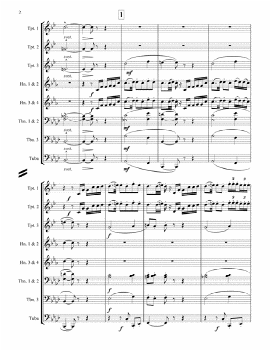 Fanfare Pour Preceder La Peri Horn scores gallery preview page 2