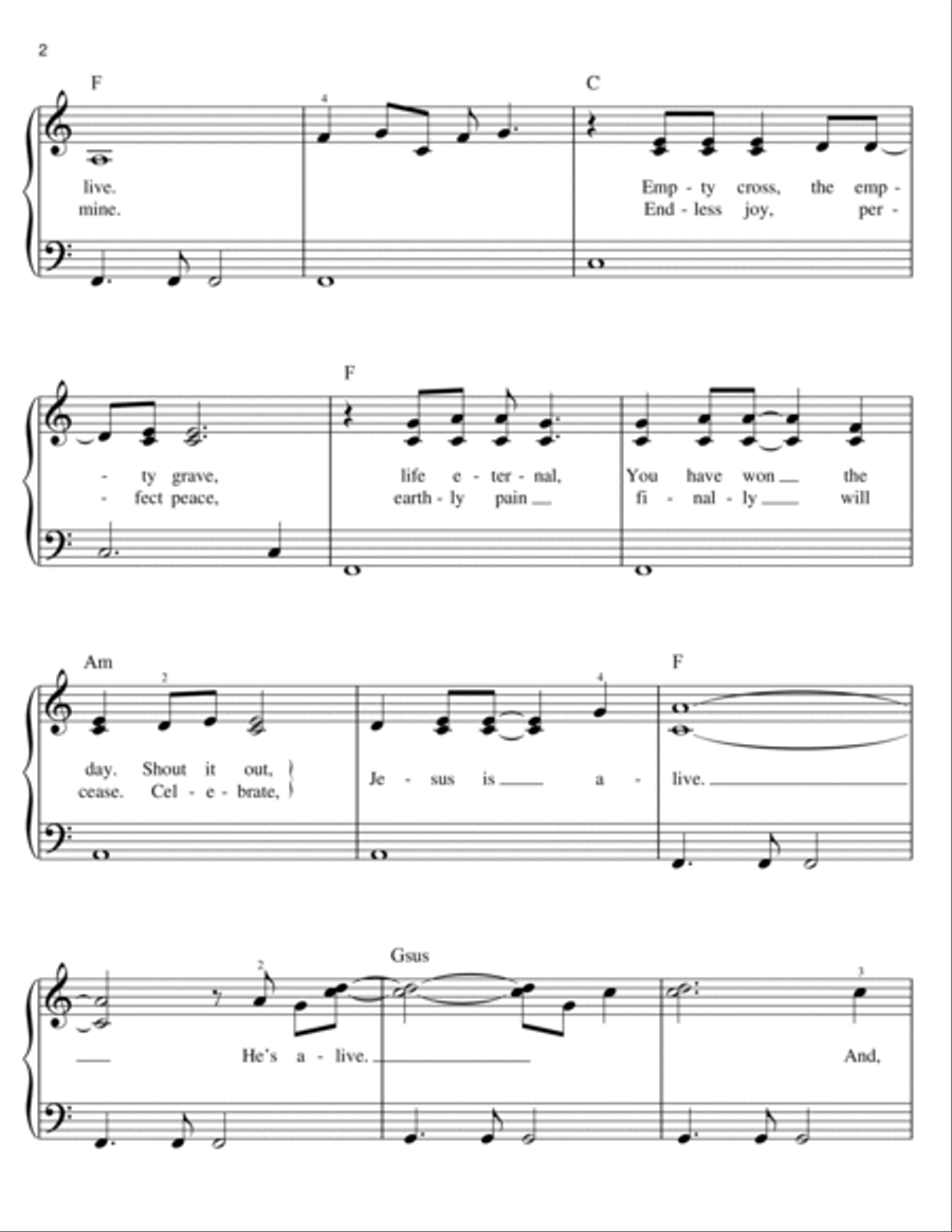 Happy Day Happy Day Easy Piano scores gallery preview page 2