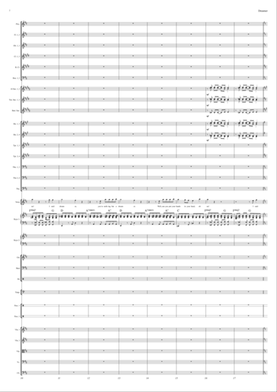Dreamer Dreamer Full Orchestra scores gallery preview page 2