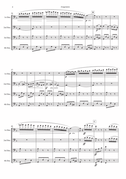 Aragonaise from Carmen for Bassoon Quartet image number null