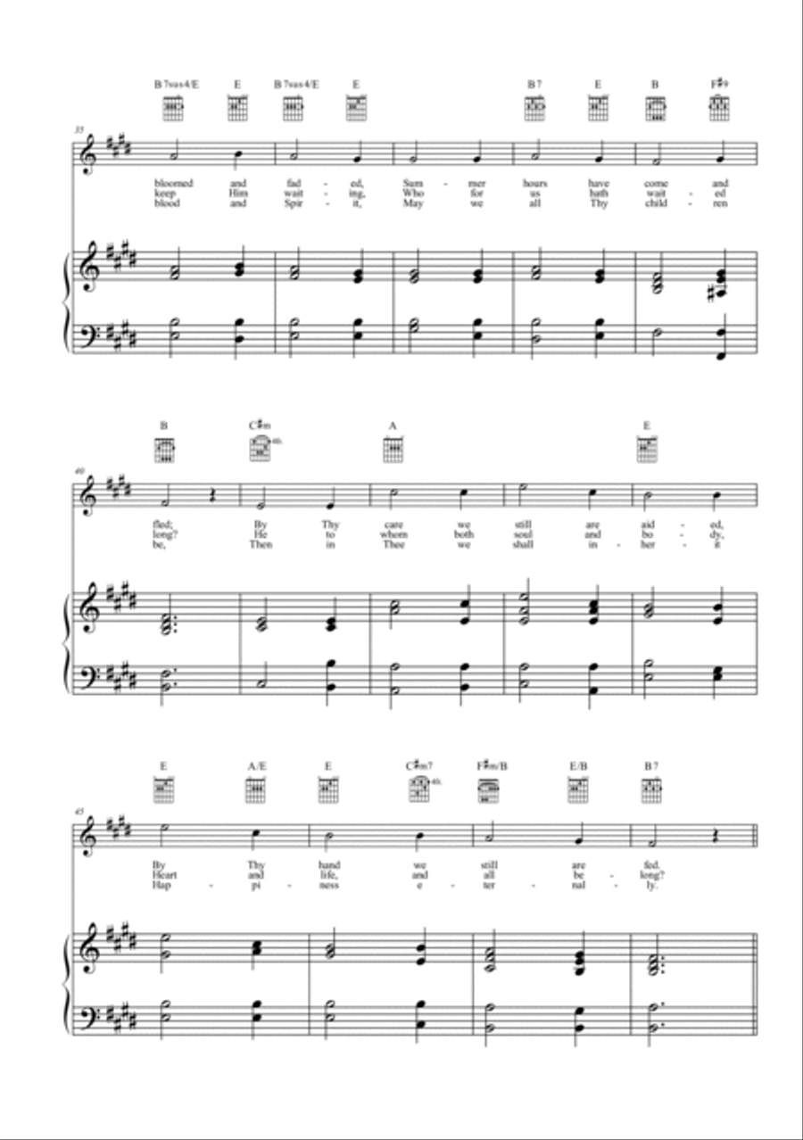 New Year's Hymn New Year's Hymn Easy Piano scores gallery preview page 3