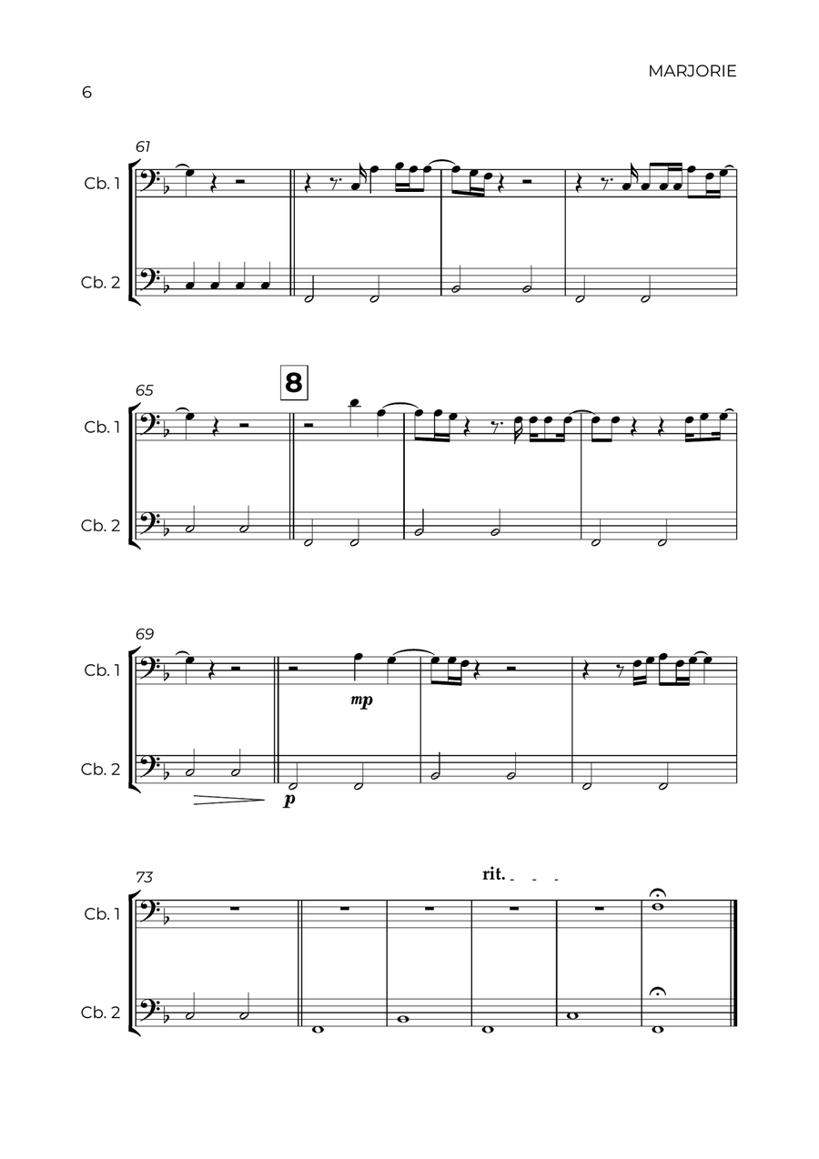 Marjorie String Duet scores gallery preview page 6