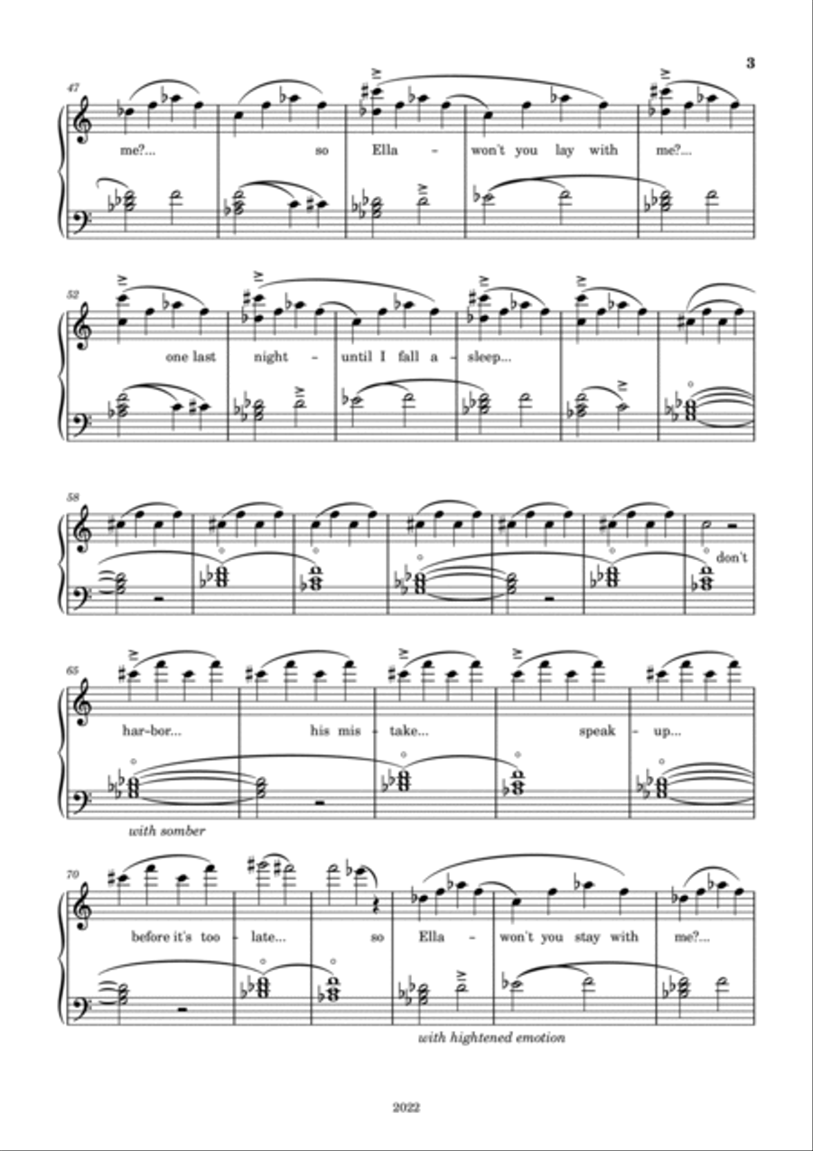 Ella Piano Solo scores gallery preview page 3