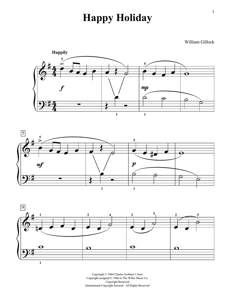 Happy Holiday Piano Method scores gallery preview page 1