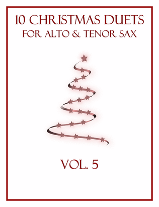 Book cover for 10 Christmas Duets for Alto and Tenor Sax (Vol. 5)