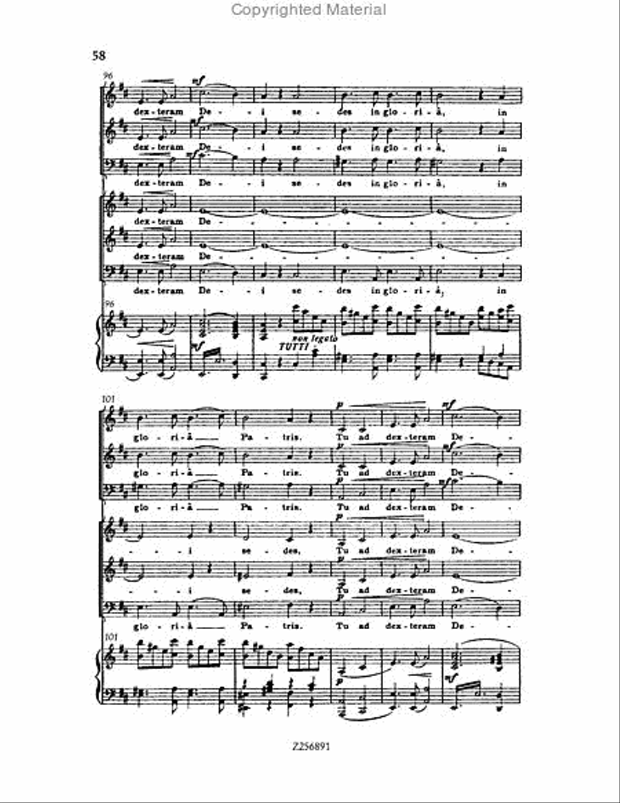 Te Deum, H 118 Choir scores gallery preview page 58