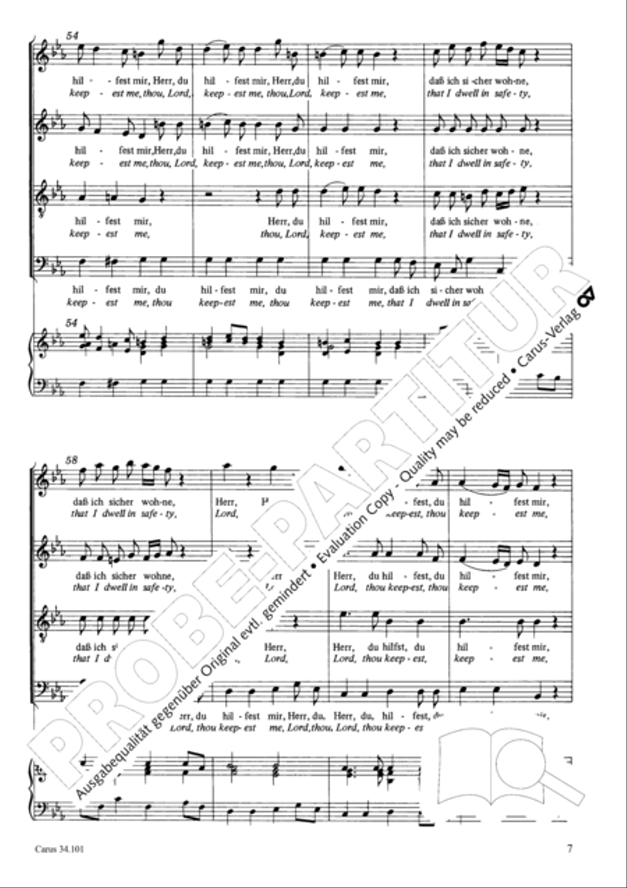 I lie and slumber, still and peaceful 4-Part scores gallery preview page 16