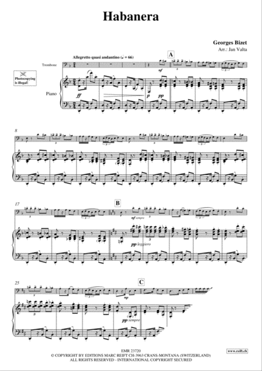 Habanera Habanera Piano Accompaniment scores gallery preview page 3