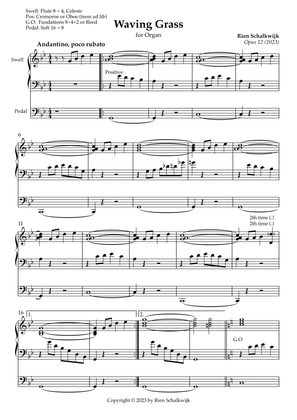 Waving Grass (For solo organ), Opus 12