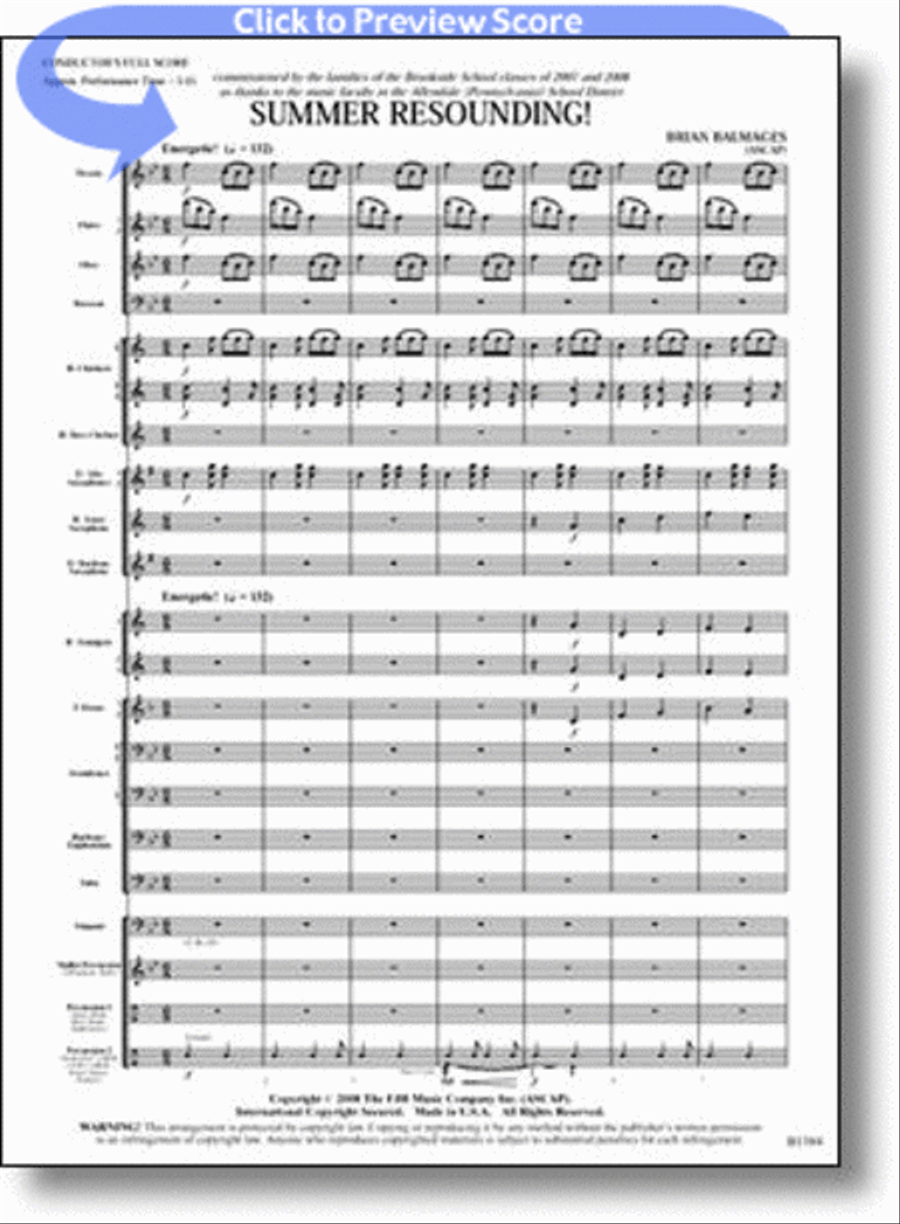 Summer Resounding! Concert Band scores gallery preview page 1
