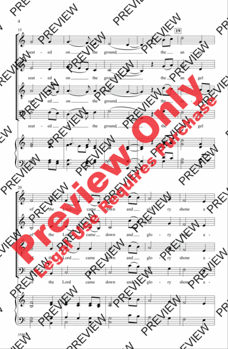 While Shepherds Watched Their Flocks 4-Part scores gallery preview page 4